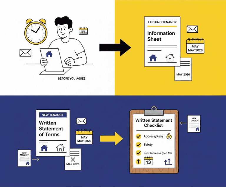 Comprehensive guide to tenant rights and written terms before May 2026 move-in.
